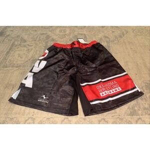 MMA Shorts Cradle Gear Mens Sz  Large Red / Black / White Oklahoma Wrestling
